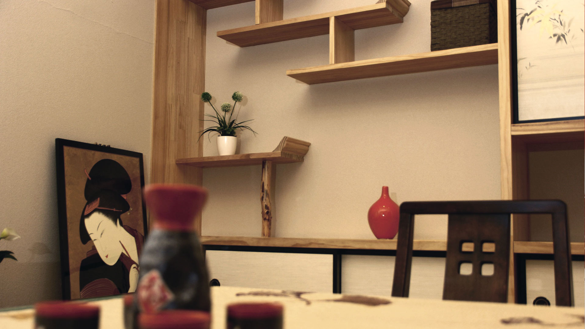 La reinterpretación minimalista del mobiliario zen japonés.